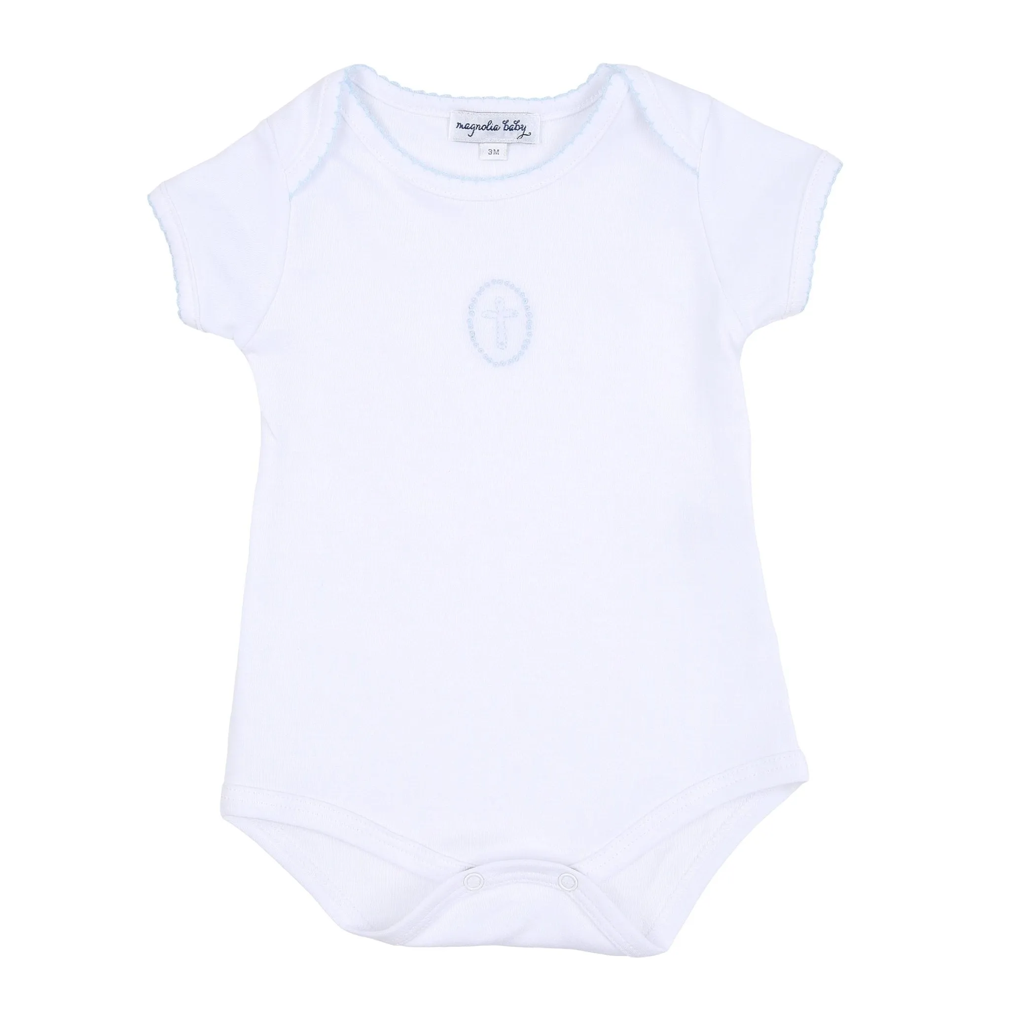 Blessed Embroidered Bodysuit - Blue