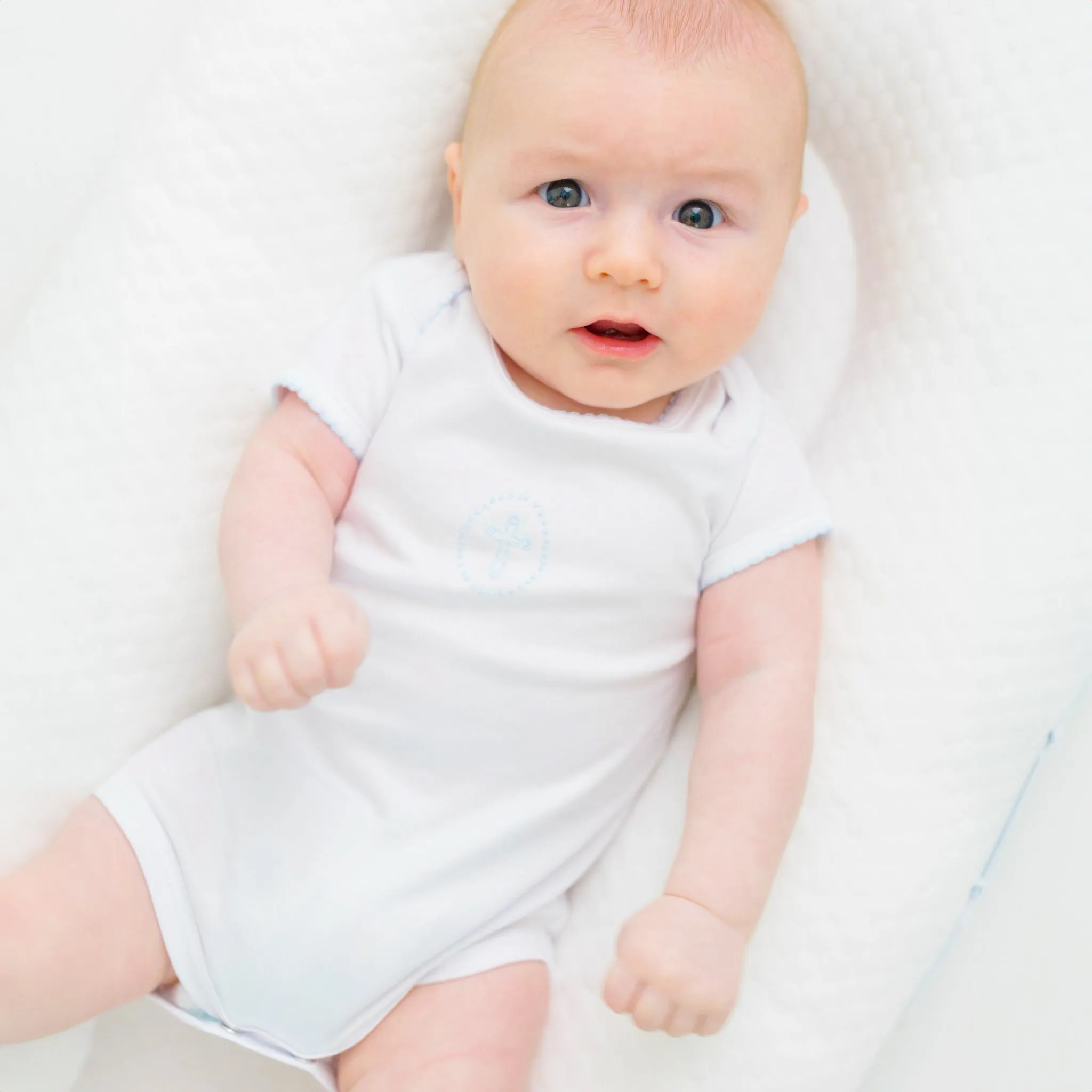 Blessed Embroidered Bodysuit - Blue