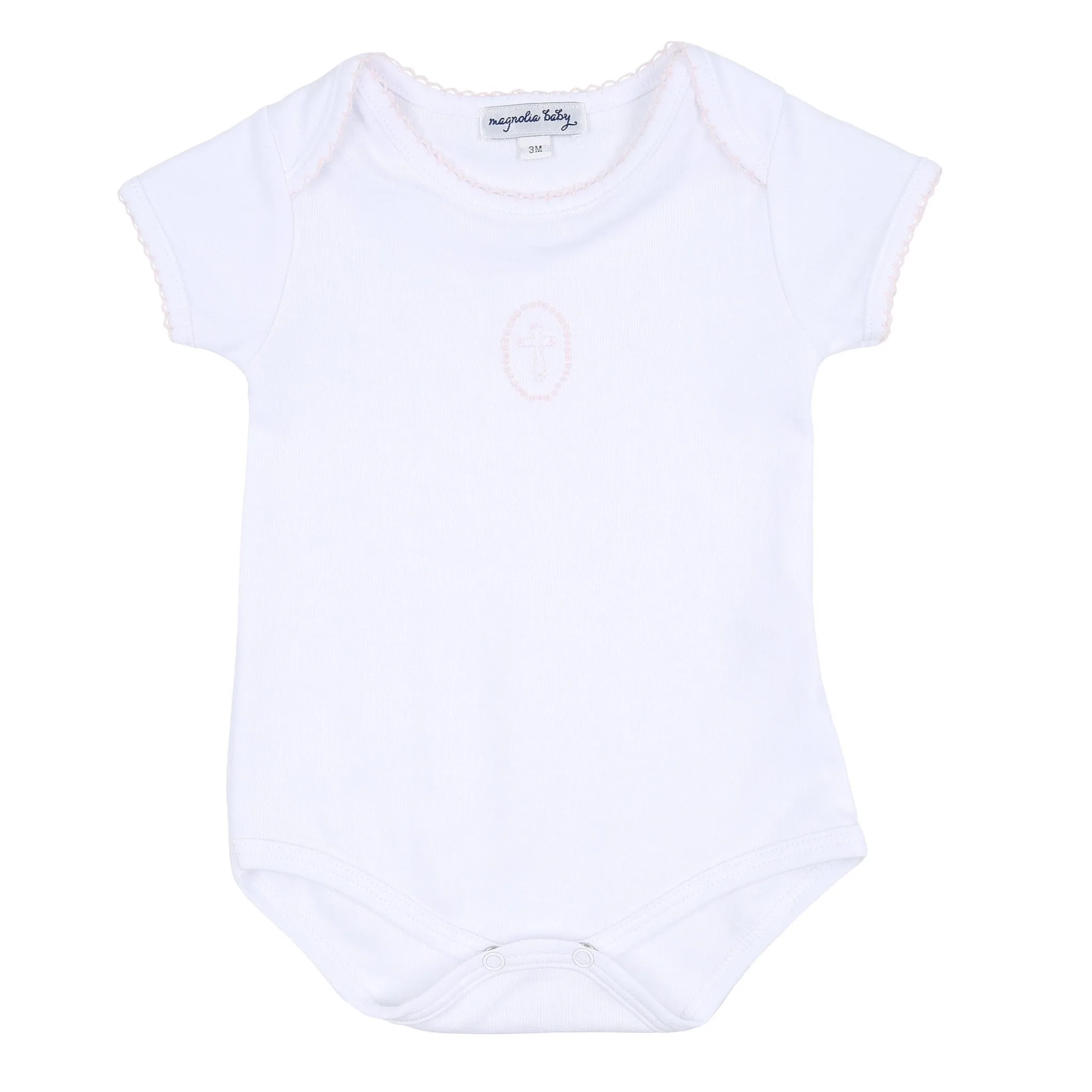 Blessed Embroidered Bodysuit - Pink