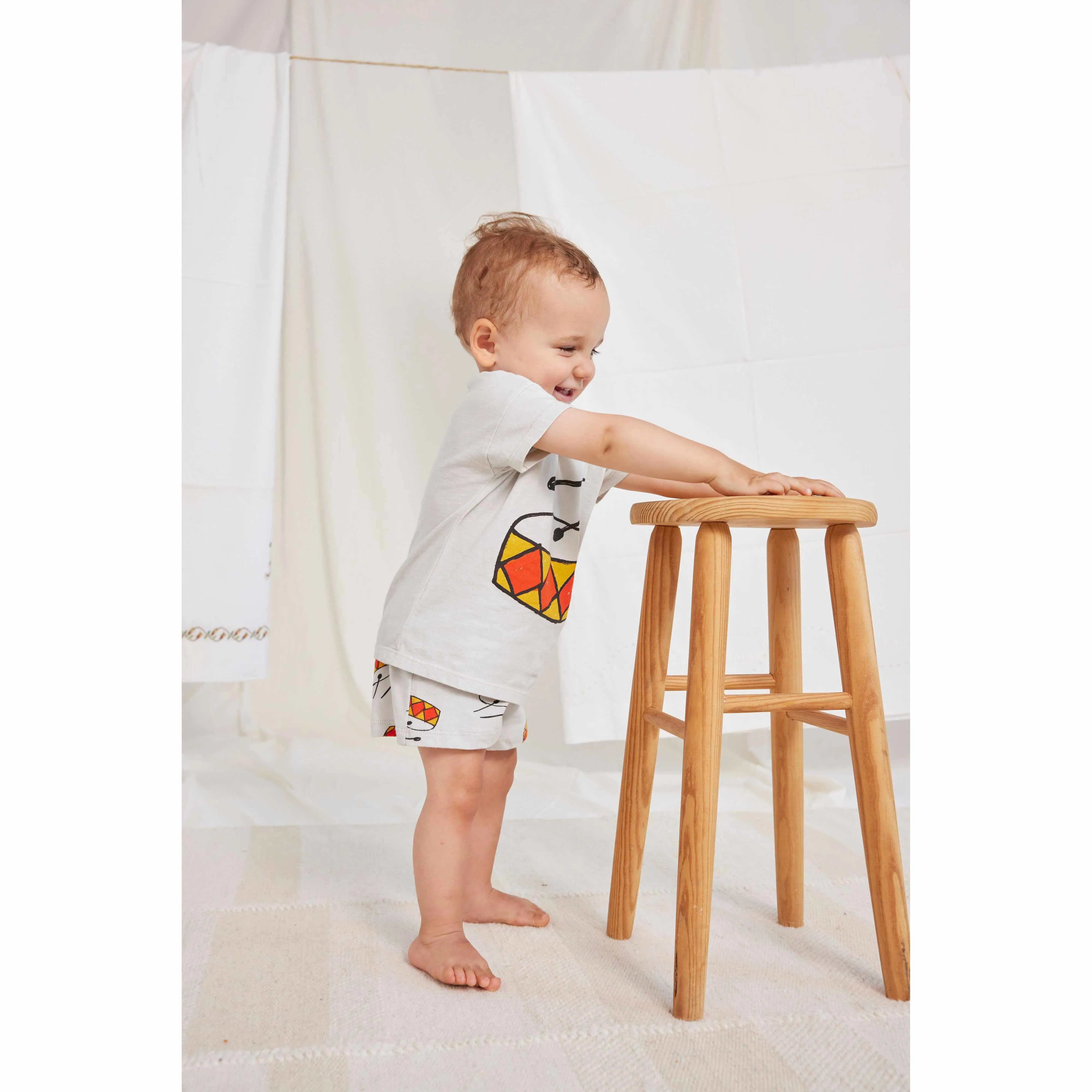 Bobo Choses - Play The Drum all-over shorts - baby
