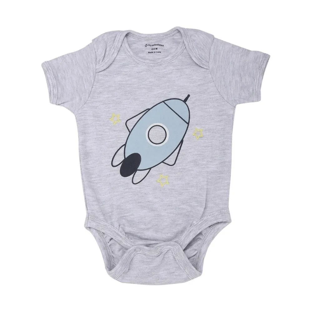 Bodysuit 2Pc Pack - Boys - Grey/Baby Blue