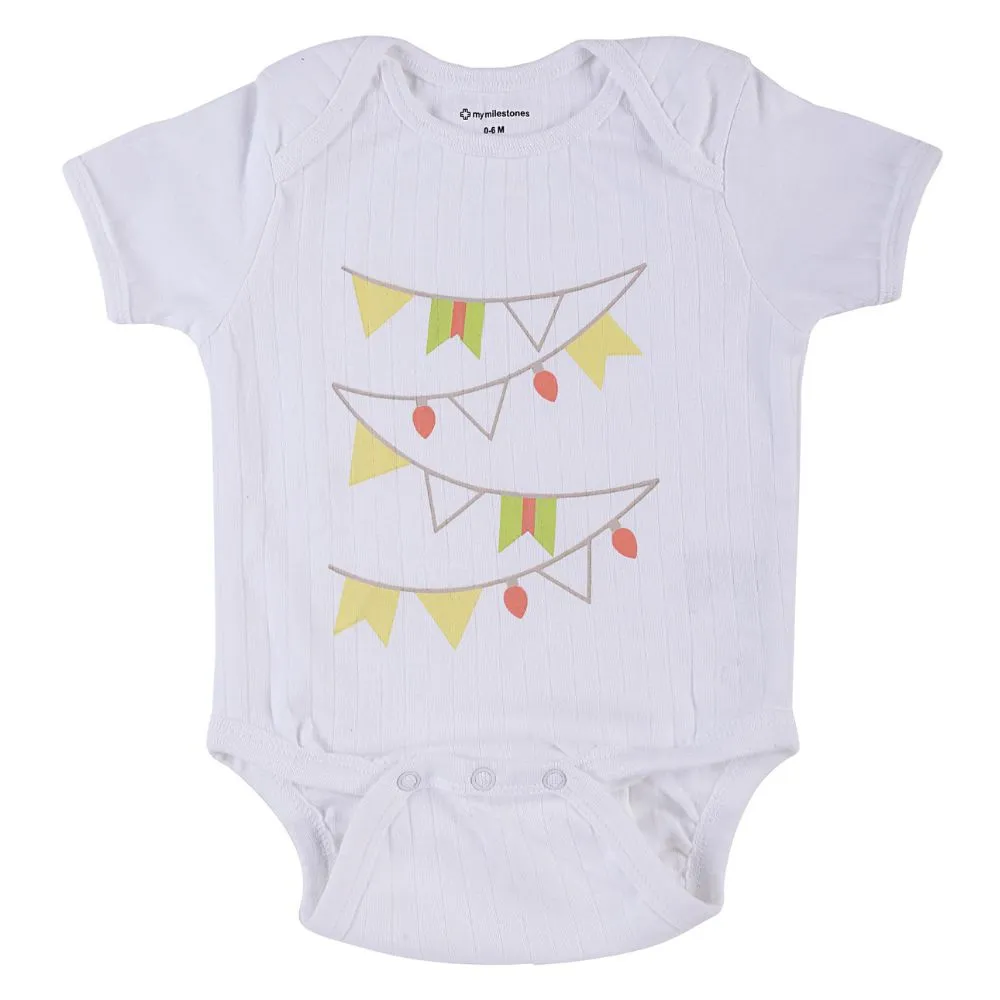 Bodysuit 2Pc Pack - Boys - White/Yellow
