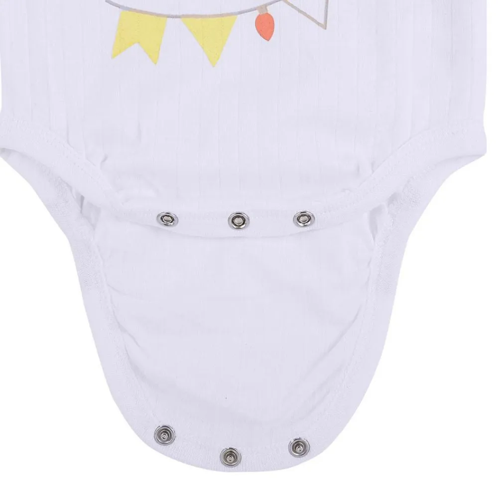 Bodysuit 2Pc Pack - Boys - White/Yellow