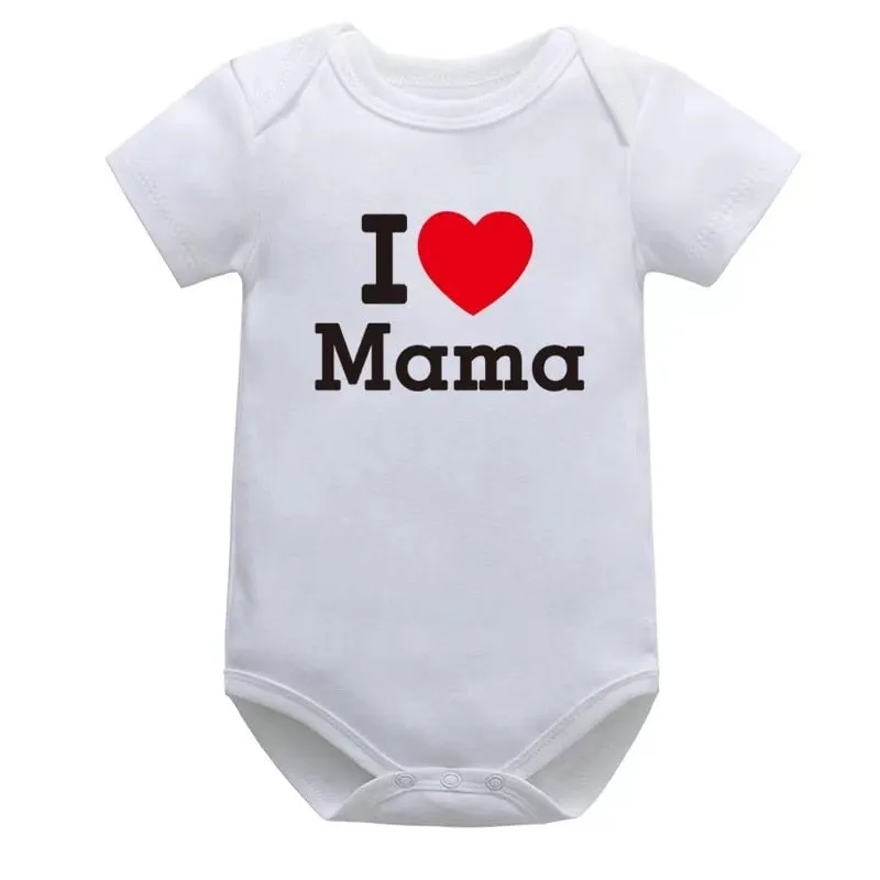Bodysuit for Newborn Infant Jumpsuit Boys Girls Letter Print Short Sleeves Romper