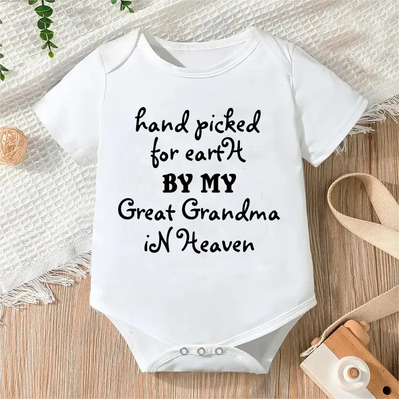 Bodysuit for Newborn Infant Jumpsuit Boys Girls Letter Print Short Sleeves Romper
