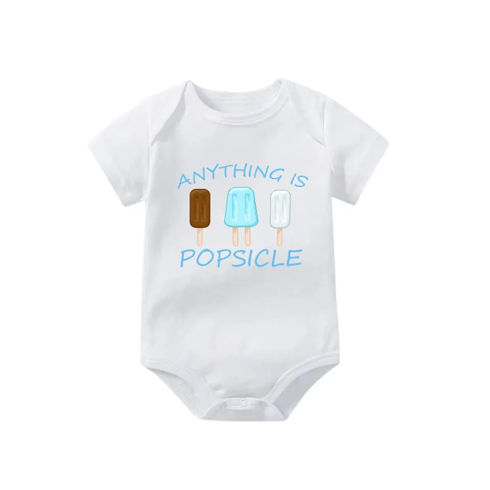 Bodysuit for Newborn Infant Jumpsuit Boys Girls Letter Print Short Sleeves Romper