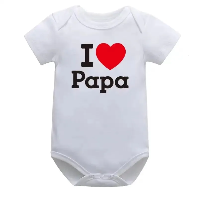 Bodysuit for Newborn Infant Jumpsuit Boys Girls Letter Print Short Sleeves Romper