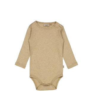 BODYSUIT WHEAT DARK OAT MELANGE