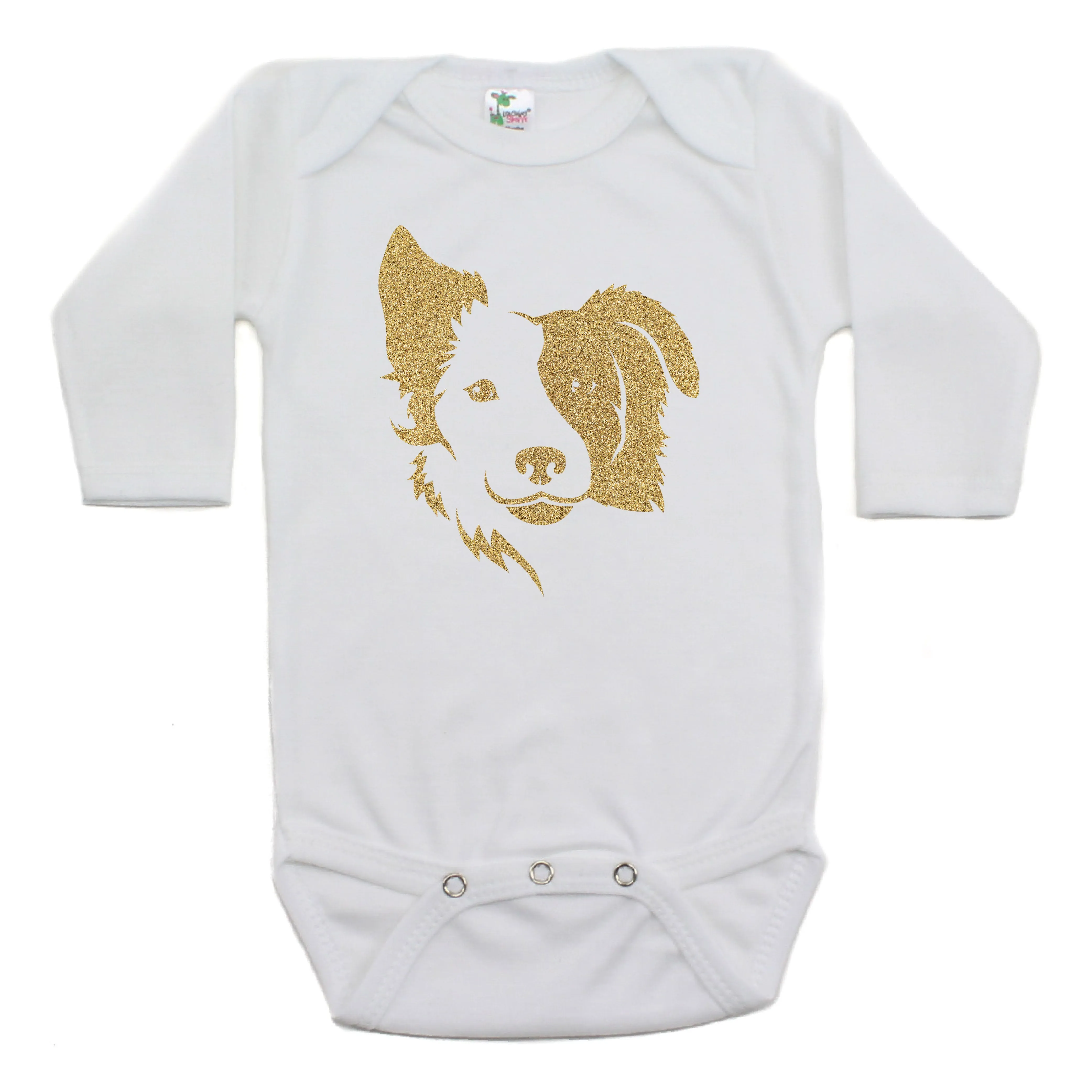 Border Collie two Face Long Sleeve Bodysuit