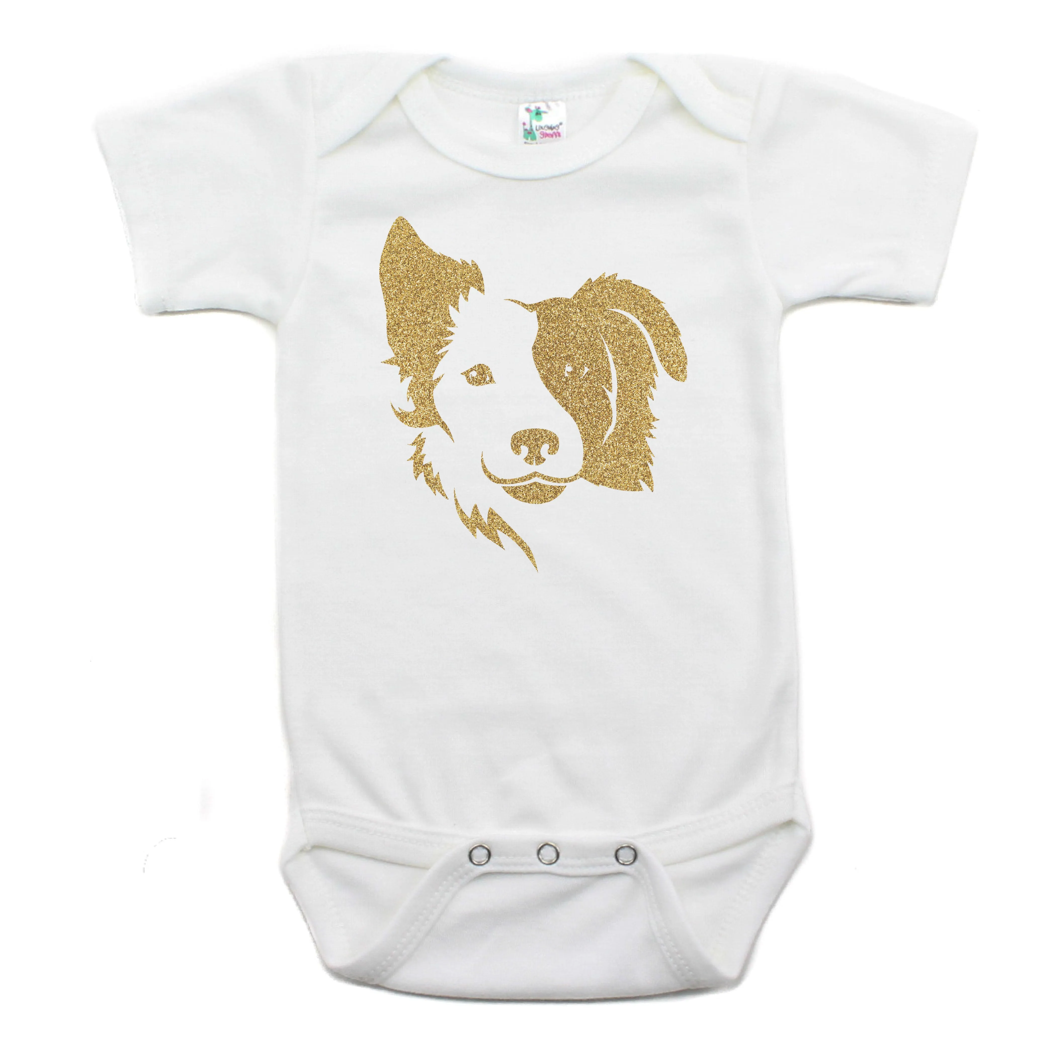 Border Collie two Face Short Sleeve Bodysuit