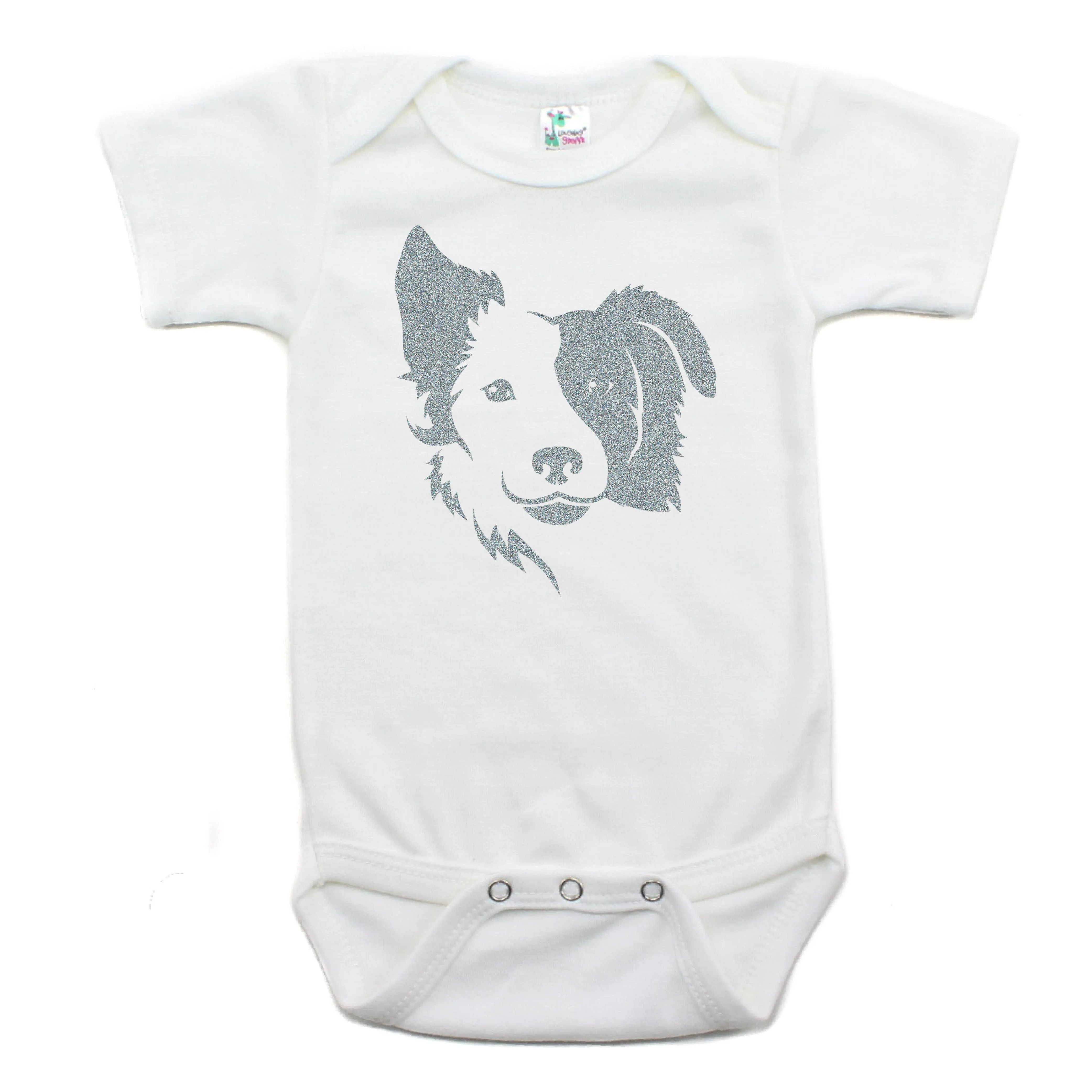 Border Collie two Face Short Sleeve Bodysuit