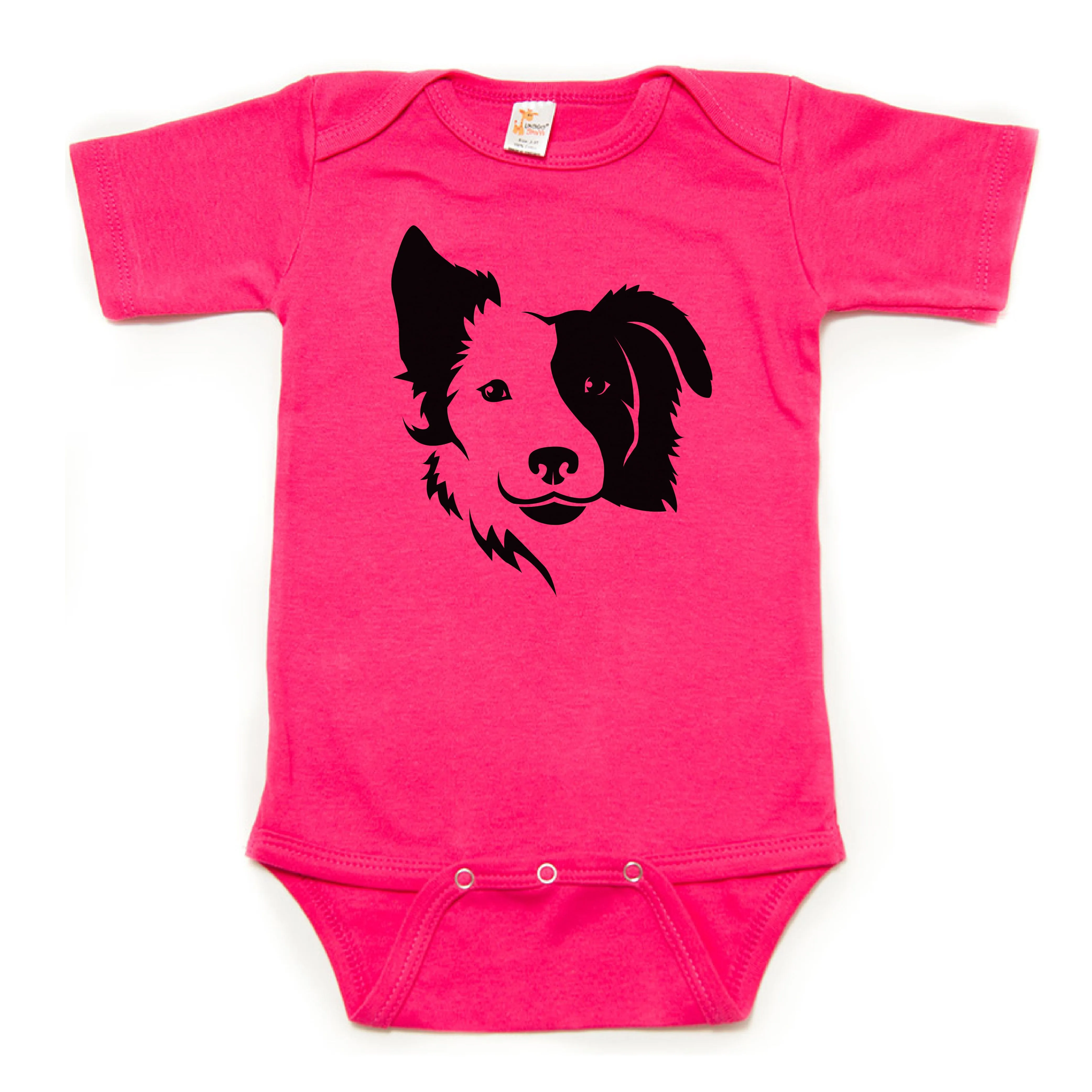 Border Collie two Face Short Sleeve Bodysuit