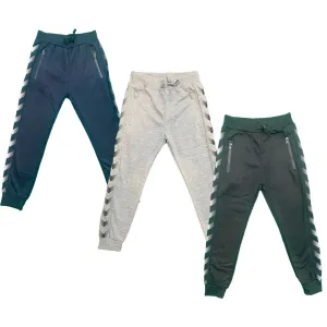 Boys Kids Plain Zip Pocket Jogging Sports Tracksuit Bottoms Joggers Fashion