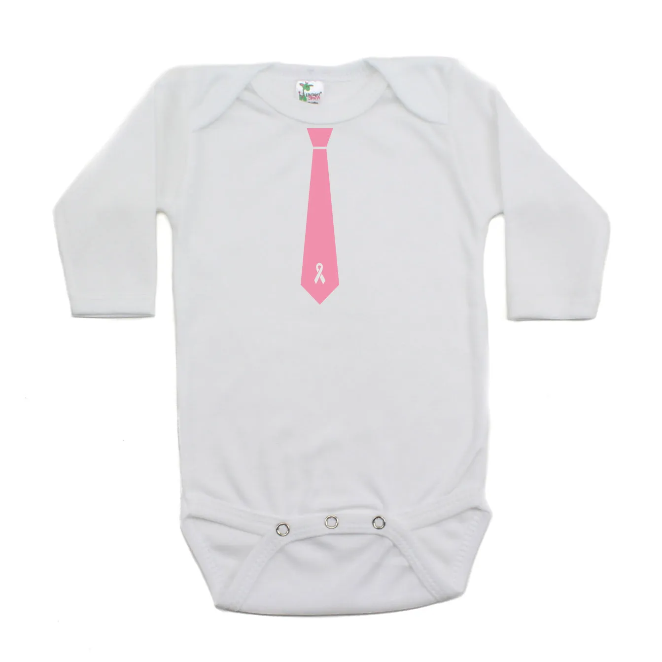 Breast Cancer Awareness Breast Cancer Tie Long Sleeve Infant Bodysuit