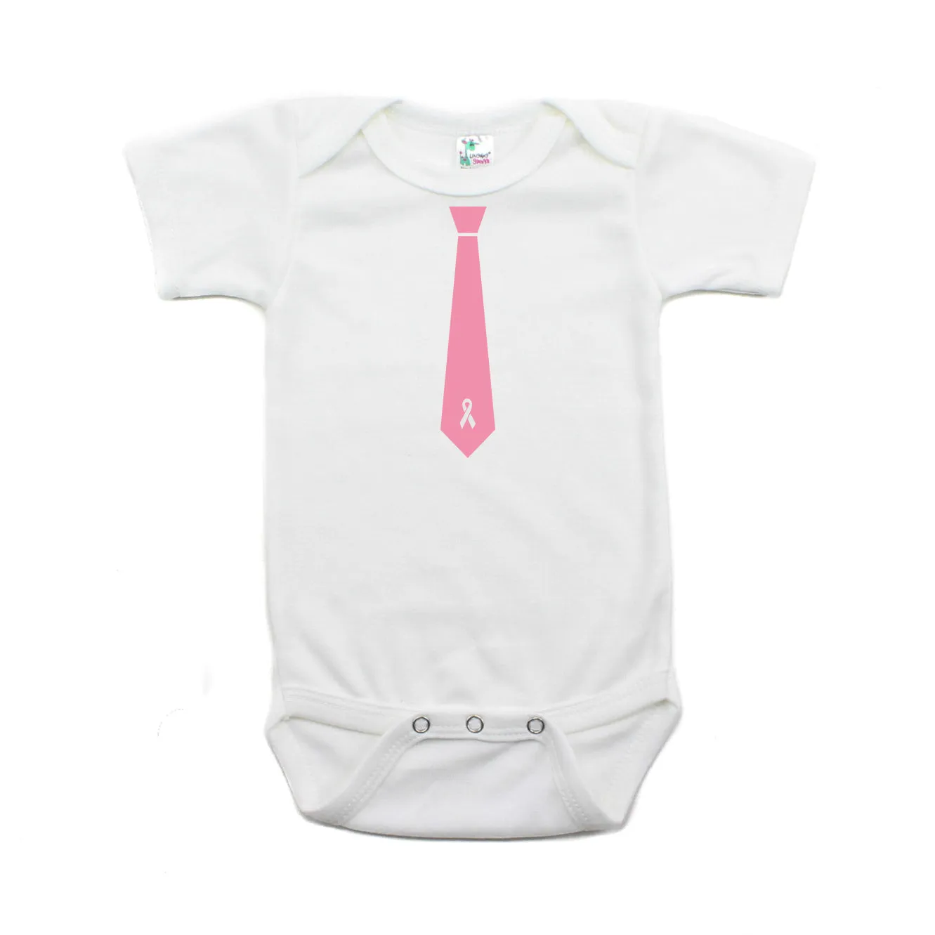 Breast Cancer Awareness Breast Cancer Tie Short Sleeve Infant Bodysuit