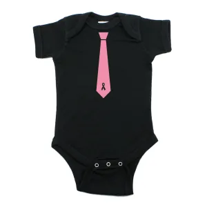 Breast Cancer Awareness Breast Cancer Tie Short Sleeve Infant Bodysuit