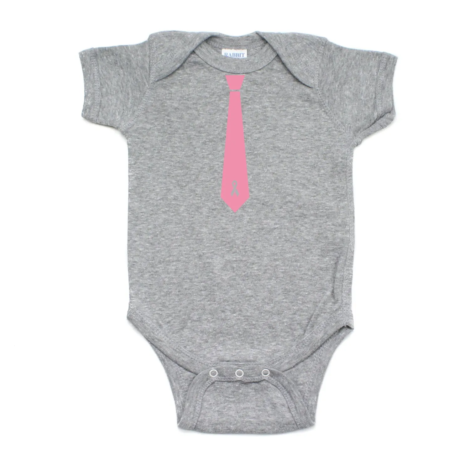 Breast Cancer Awareness Breast Cancer Tie Short Sleeve Infant Bodysuit