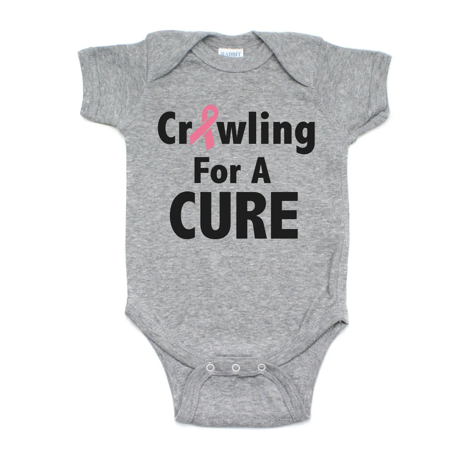 Breast Cancer Awareness Crawling For A Cure Short Sleeve Infant Bodysuit