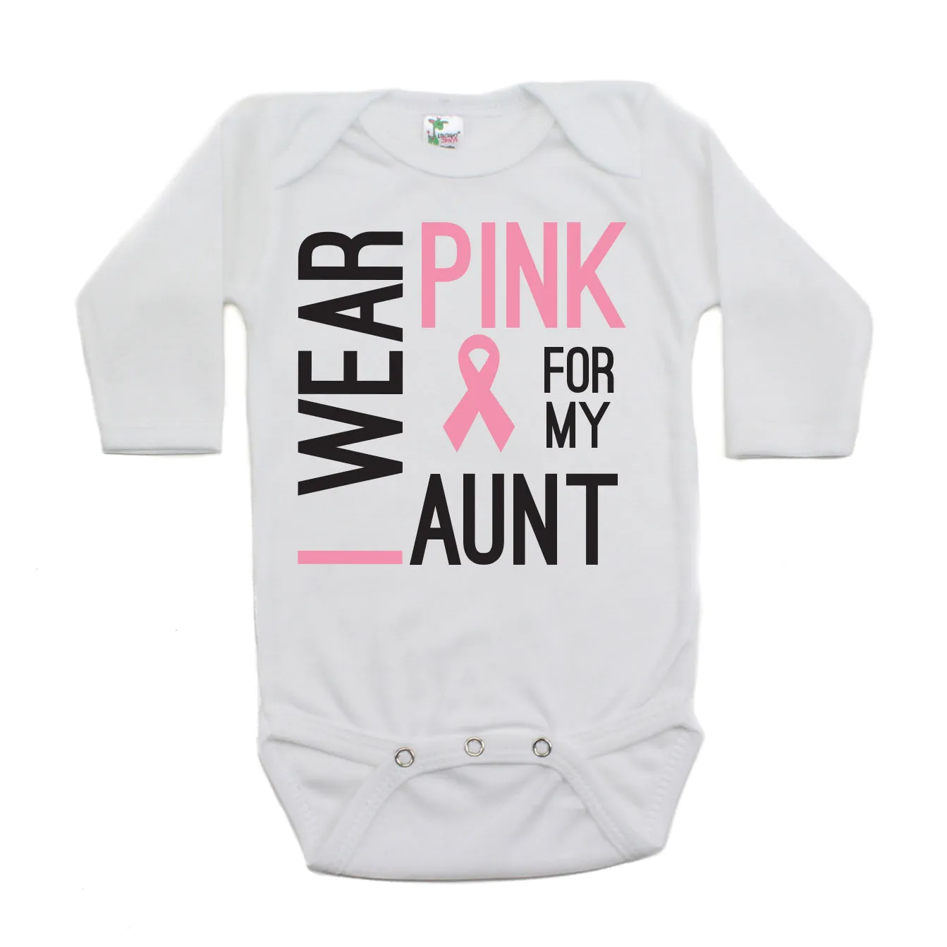 Breast Cancer Awareness I Wear Pink For My Aunt Long Sleeve Infant Bodysuit
