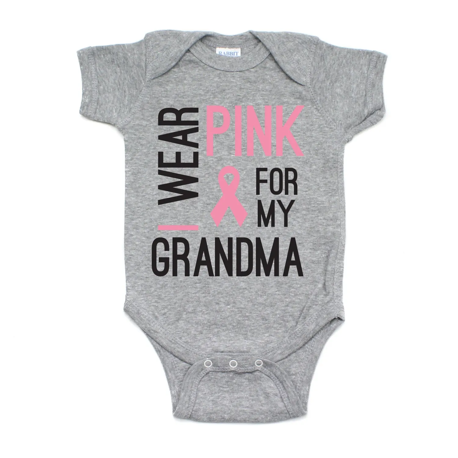 Breast Cancer Awareness I Wear Pink For My Grandma Short Sleeve Infant Bodysuit