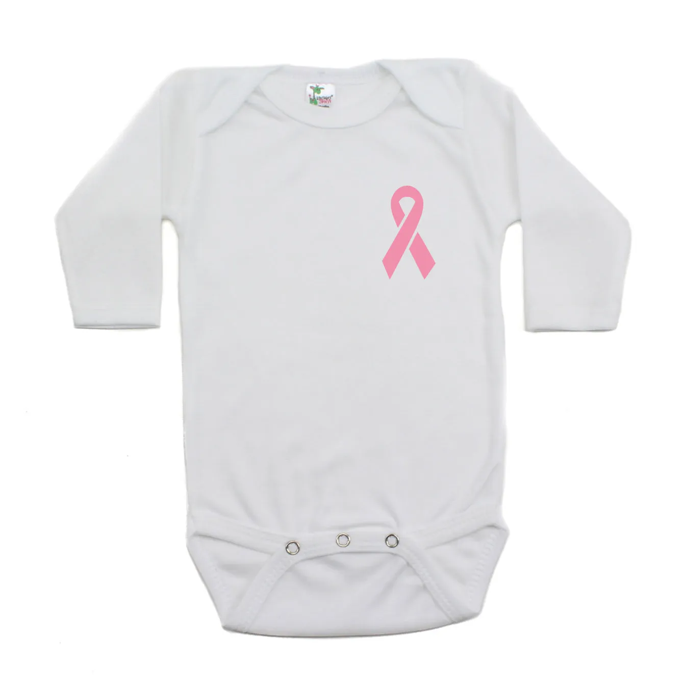 Breast Cancer Awareness Pink Ribbon Long Sleeve Infant Bodysuit