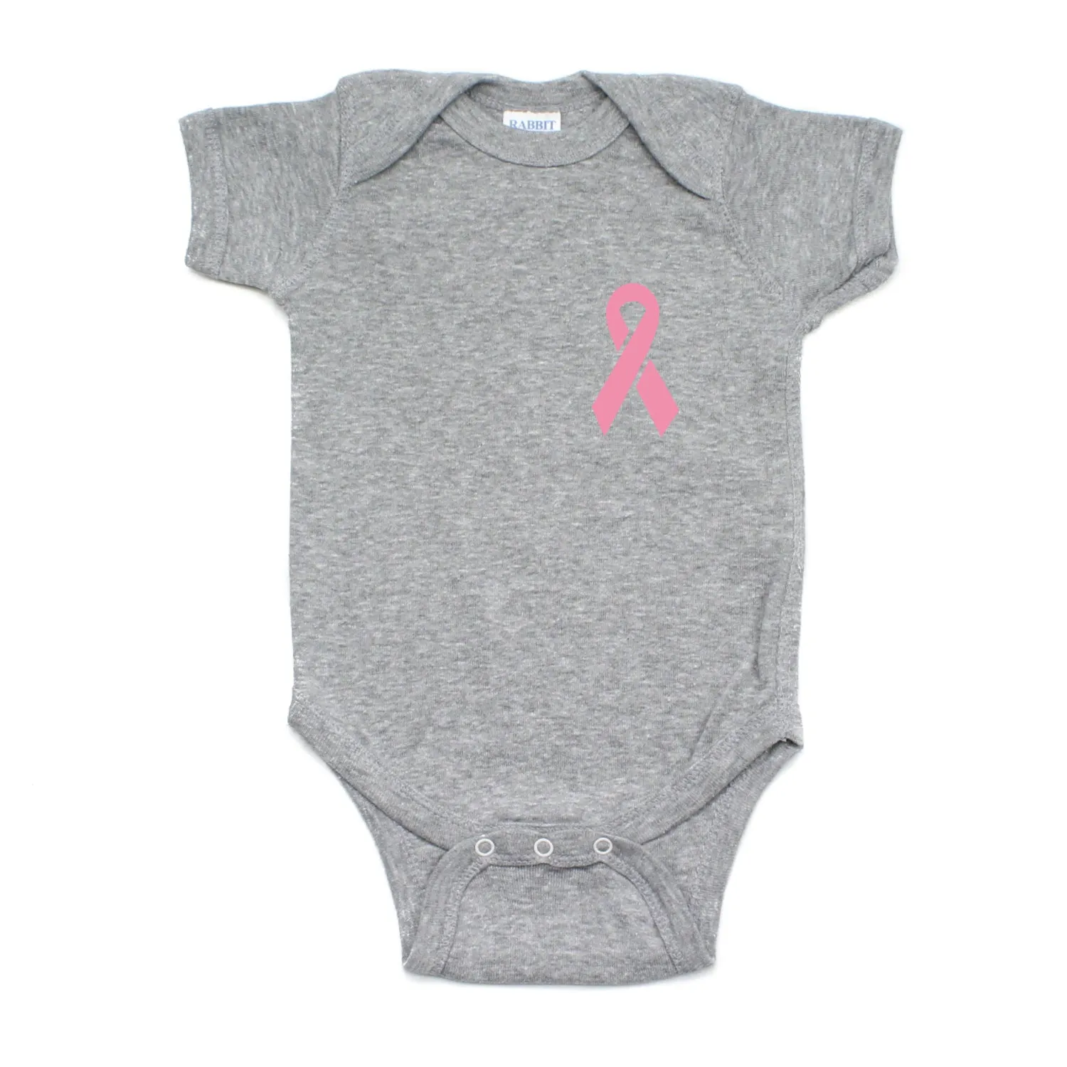 Breast Cancer Awareness Pink Ribbon Short Sleeve Infant Bodysuit