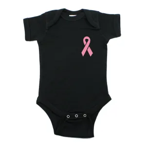 Breast Cancer Awareness Pink Ribbon Short Sleeve Infant Bodysuit