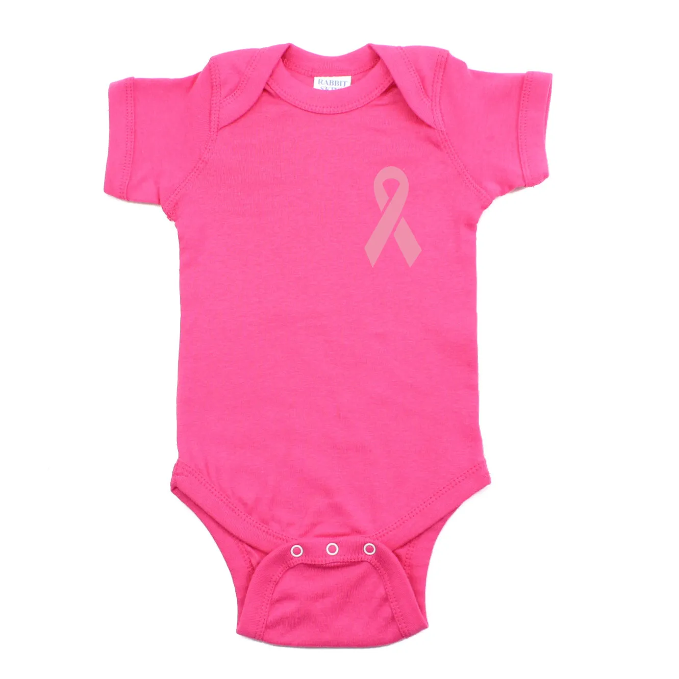 Breast Cancer Awareness Pink Ribbon Short Sleeve Infant Bodysuit