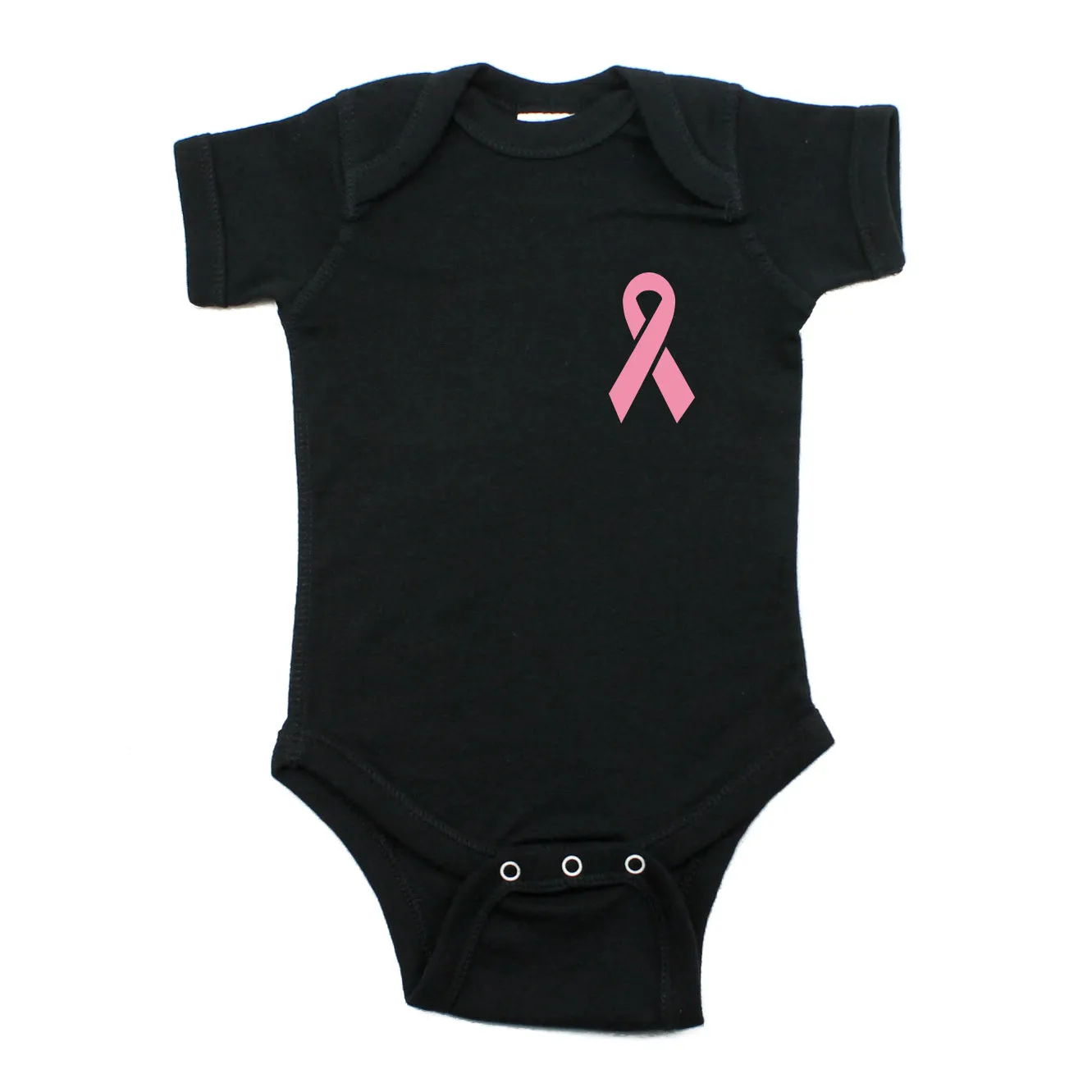 Breast Cancer Awareness Pink Ribbon Short Sleeve Infant Bodysuit