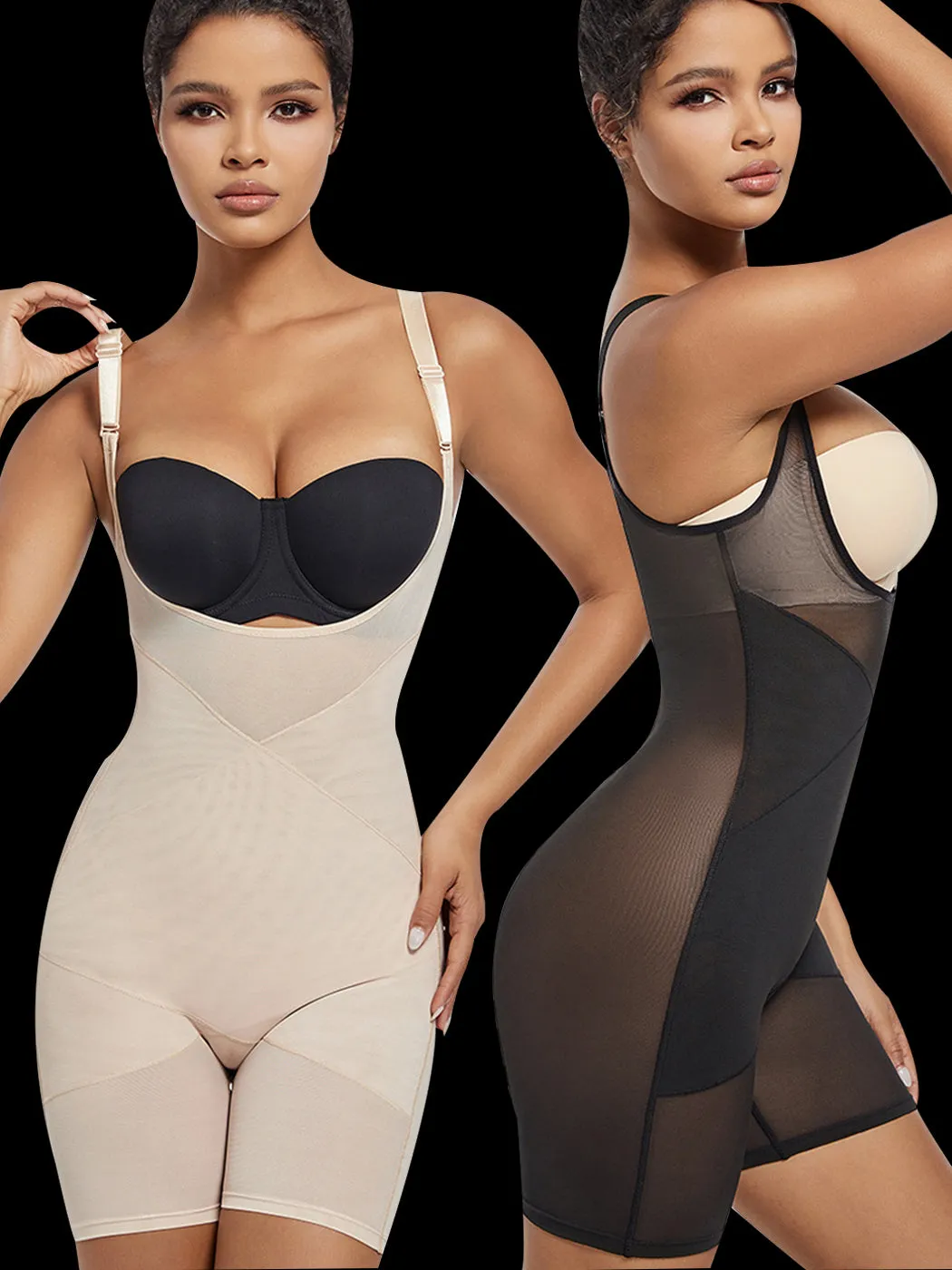 Breathable Tummy Control Hip-Lifting Body-Shaping Bodysuit