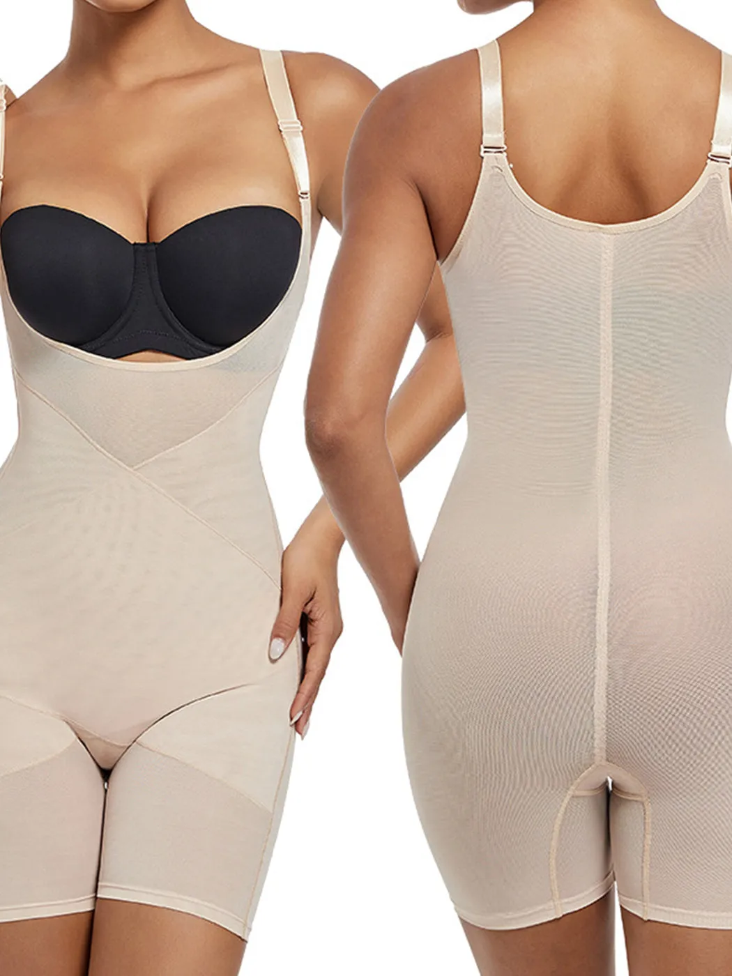 Breathable Tummy Control Hip-Lifting Body-Shaping Bodysuit