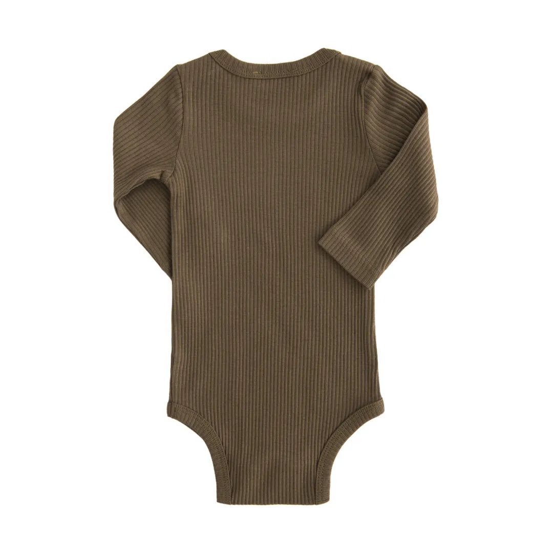Brown Long Sleeved Modal Bodysuit