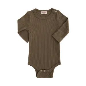 Brown Long Sleeved Modal Bodysuit
