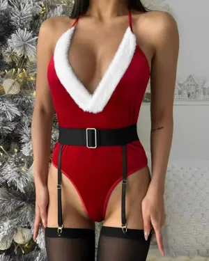 Bunny Christmas Lingerie Bodysuit