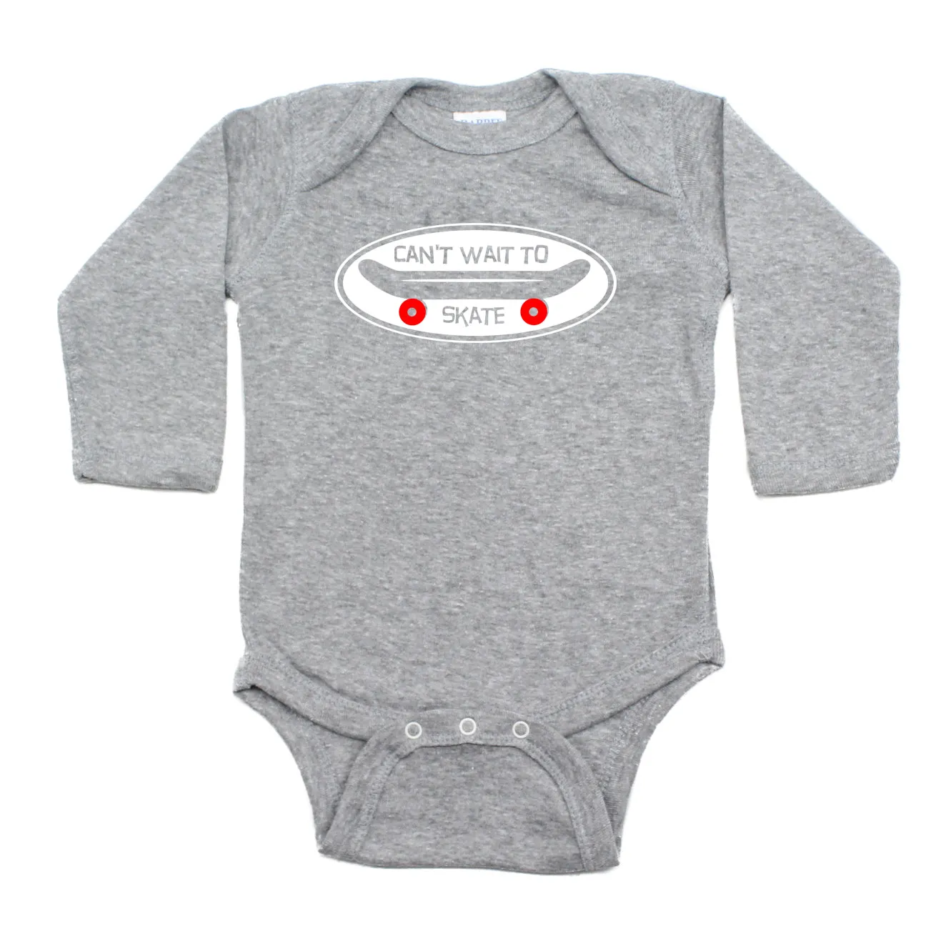 Can't Wait To Skate Skateboard Long Sleeve Baby Infant Bodysuit