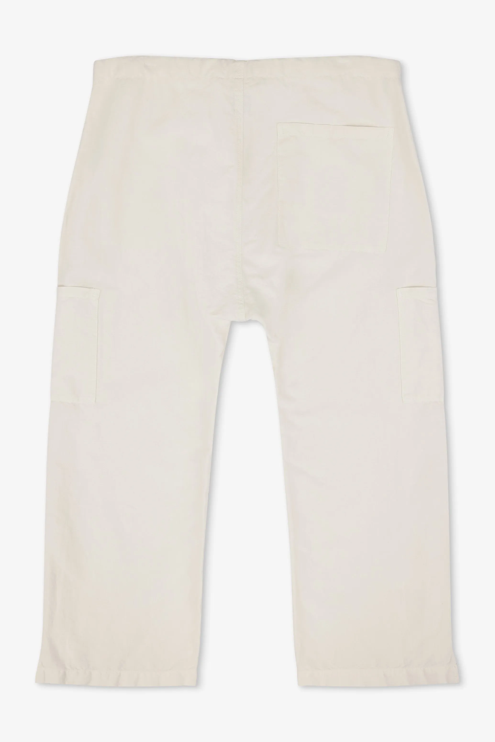 CARLSON LINEN CANVAS TIE PANT / IVORY