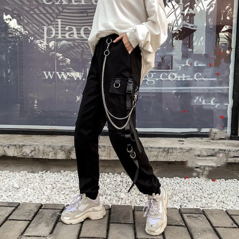 Caroline – Women's Punk Harem Cargo Joggers with Pockets