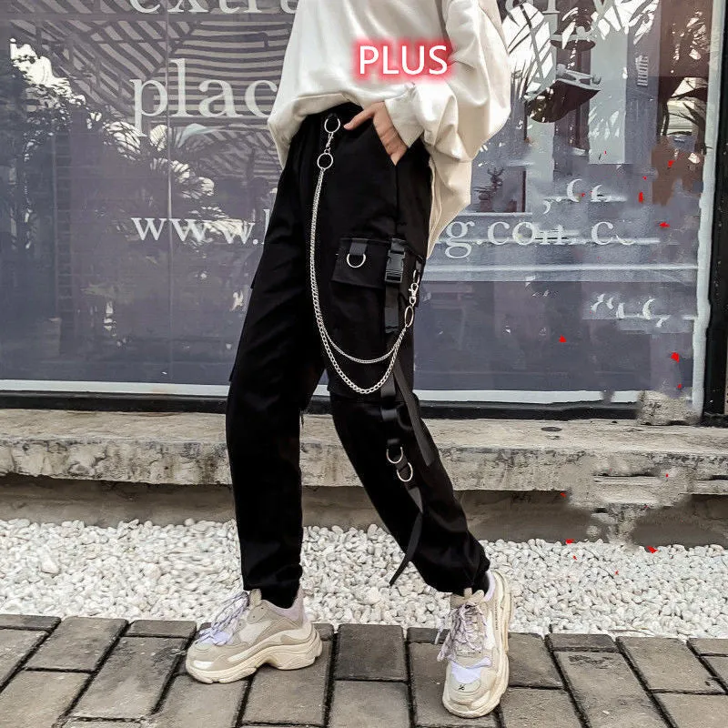 Caroline – Women's Punk Harem Cargo Joggers with Pockets