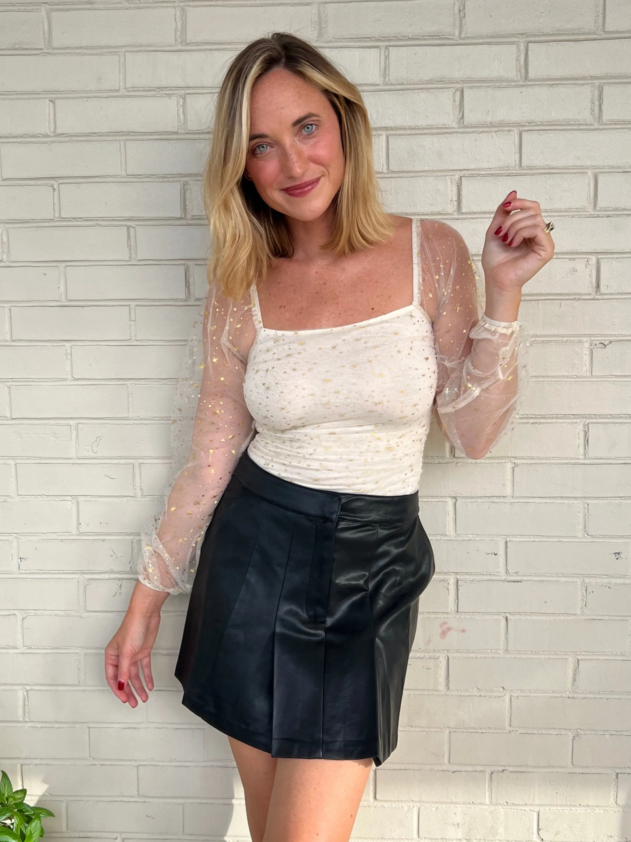 Celebration Metallic Detail Bodysuit