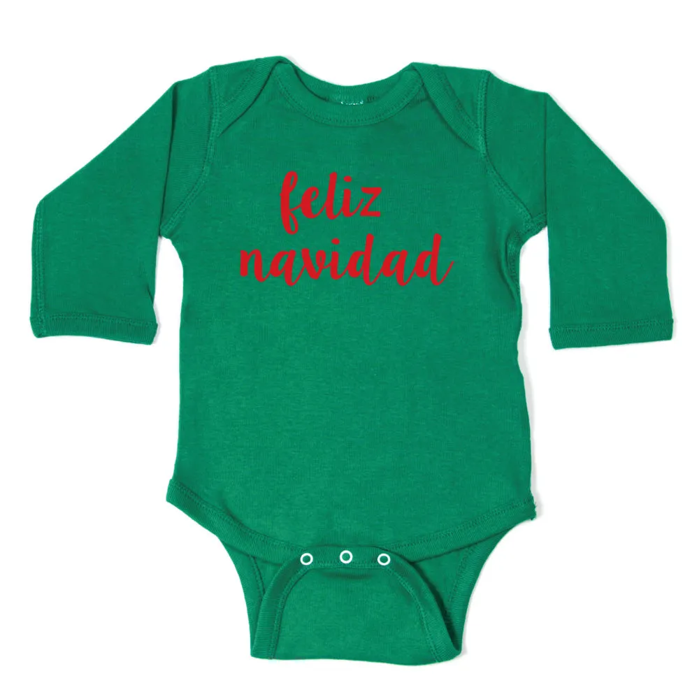 Christmas Feliz Navidad Winter Long Sleeve Infant Bodysuit