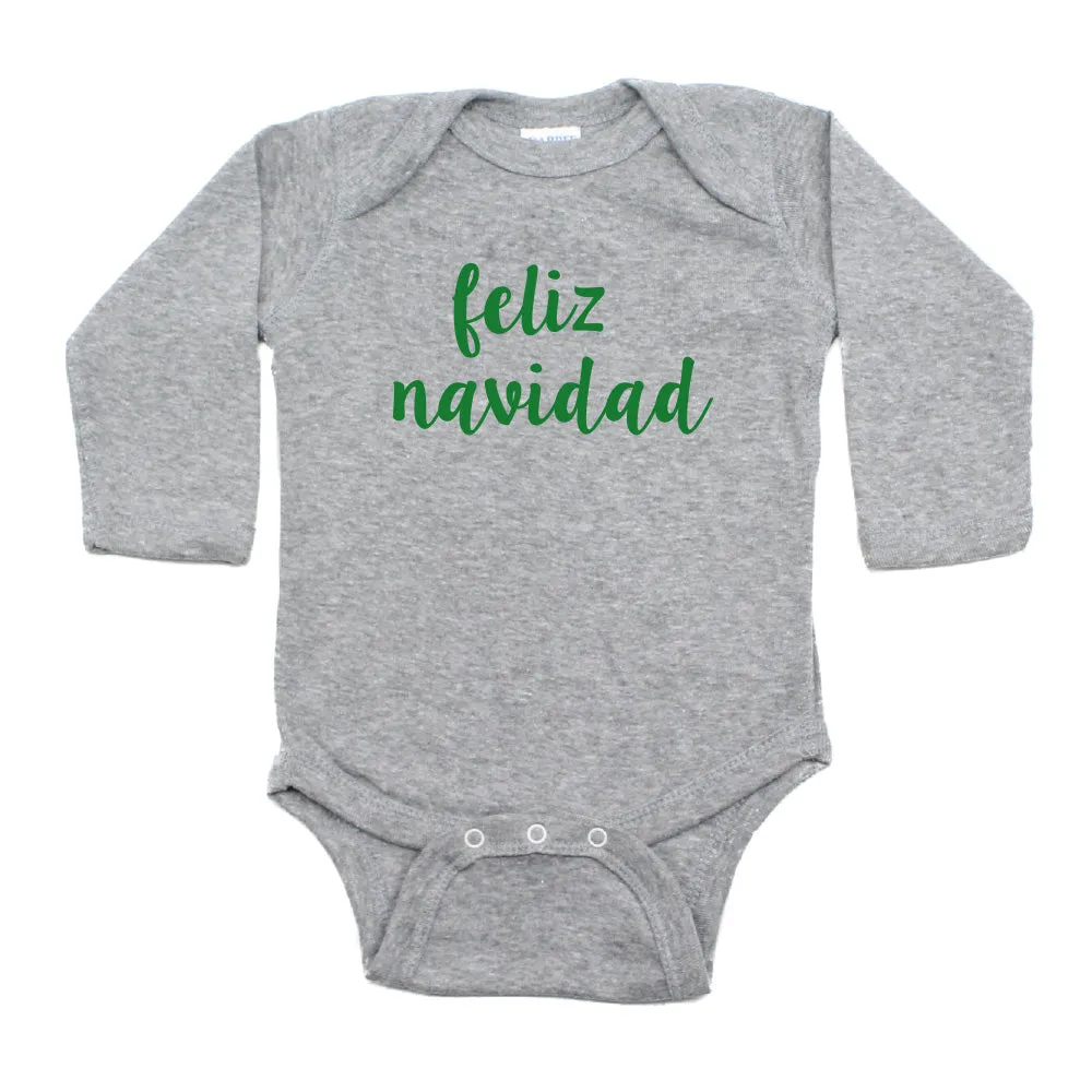 Christmas Feliz Navidad Winter Long Sleeve Infant Bodysuit