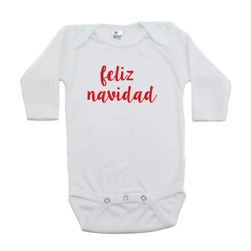 Christmas Feliz Navidad Winter Long Sleeve Infant Bodysuit
