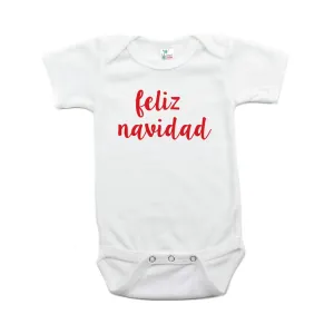 Christmas Feliz Navidad Winter Short Sleeve Infant Bodysuit