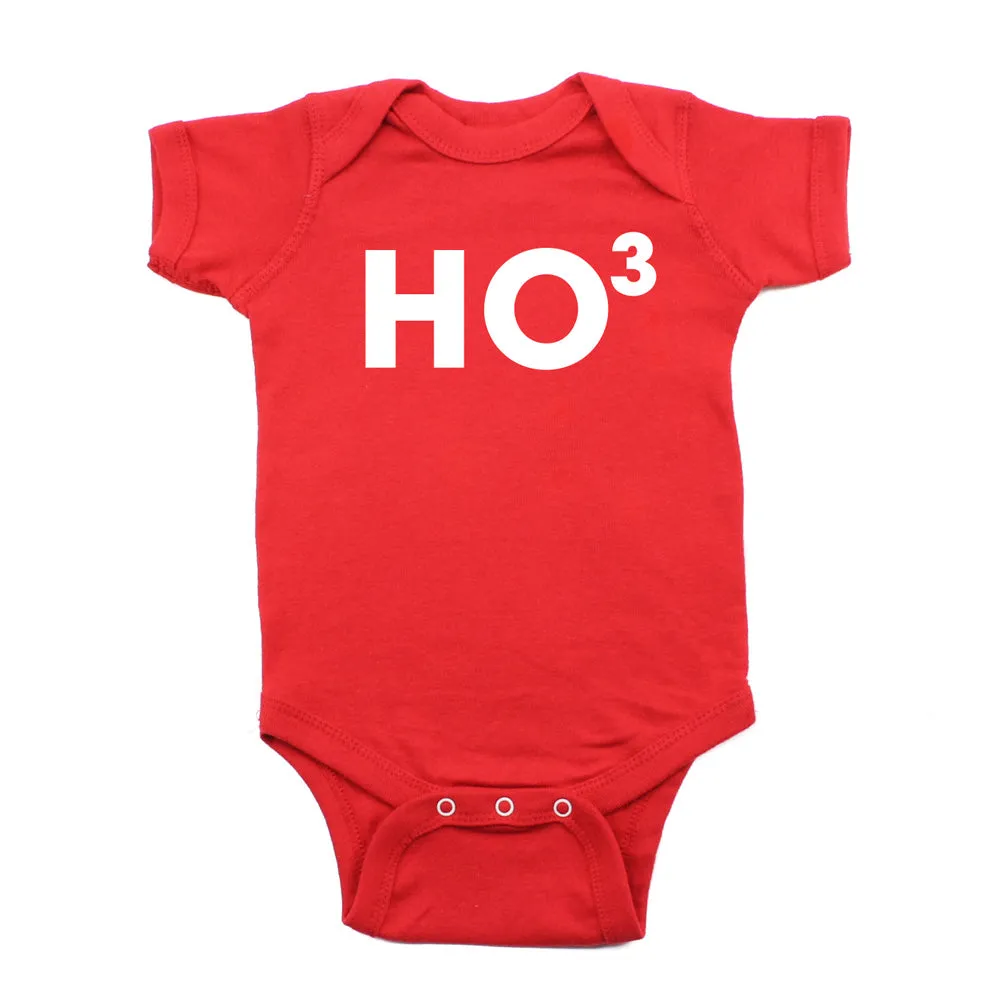 Christmas Ho Ho Ho Winter Short Sleeve Infant Bodysuit