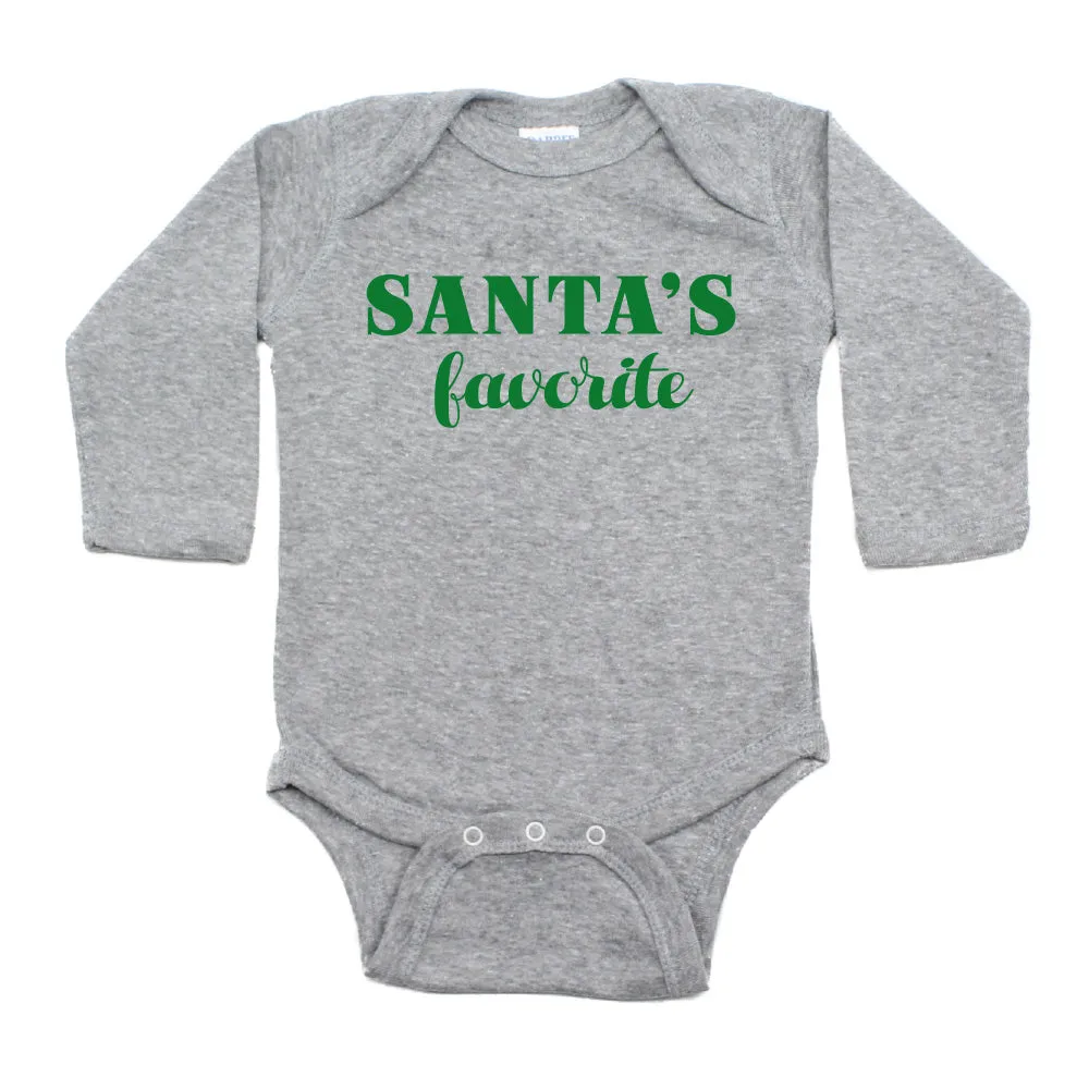 Christmas Santa's Favorite Winter Long Sleeve Infant Bodysuit