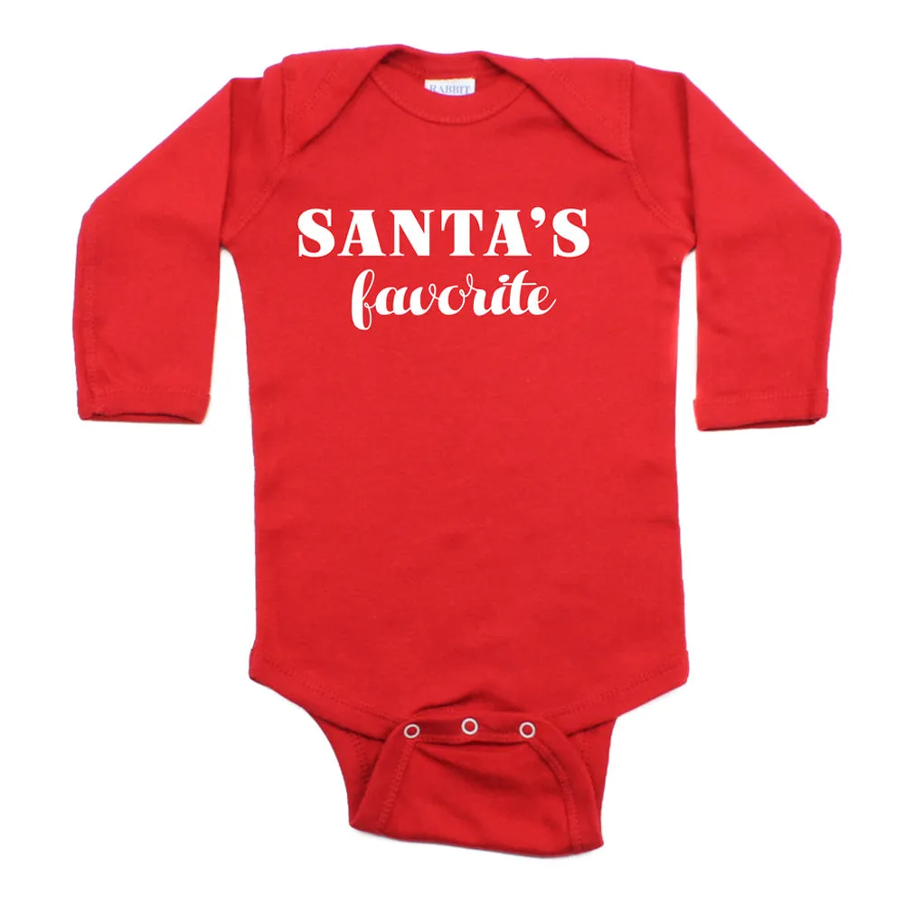 Christmas Santa's Favorite Winter Long Sleeve Infant Bodysuit
