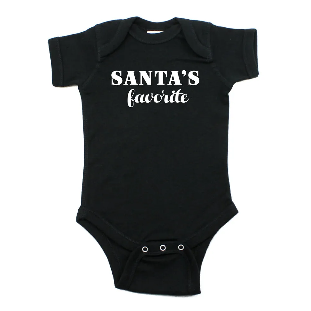 Christmas Santa's Favorite Winter Short Sleeve Infant Bodysuit