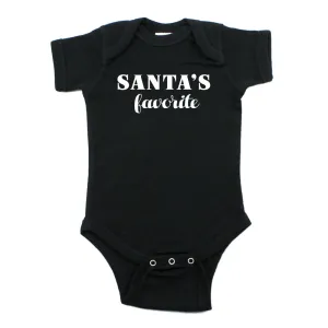 Christmas Santa's Favorite Winter Short Sleeve Infant Bodysuit
