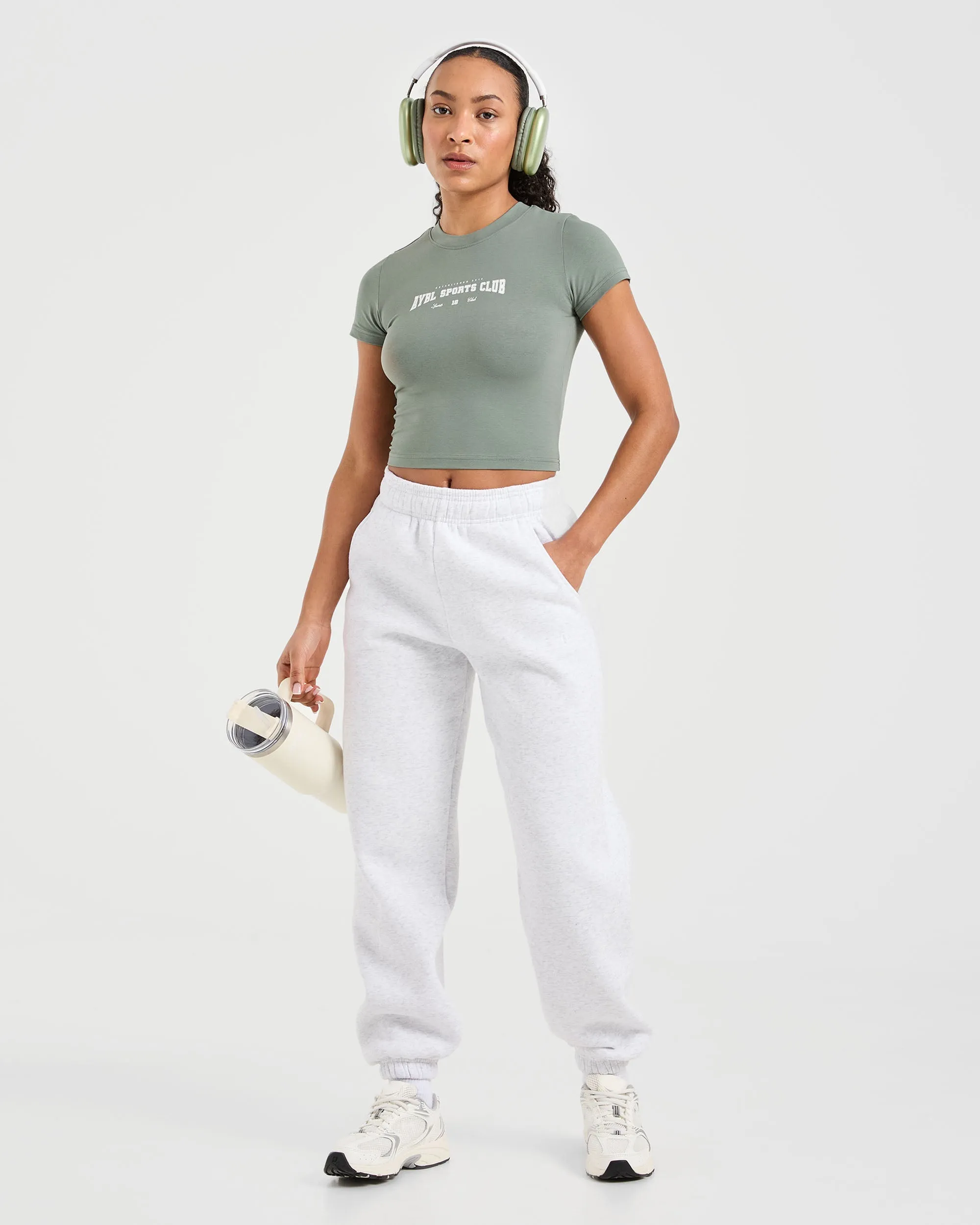 Classic Plush Oversized Joggers - Heather Grey
