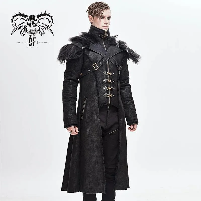 Coat with Detachable Faux Fur